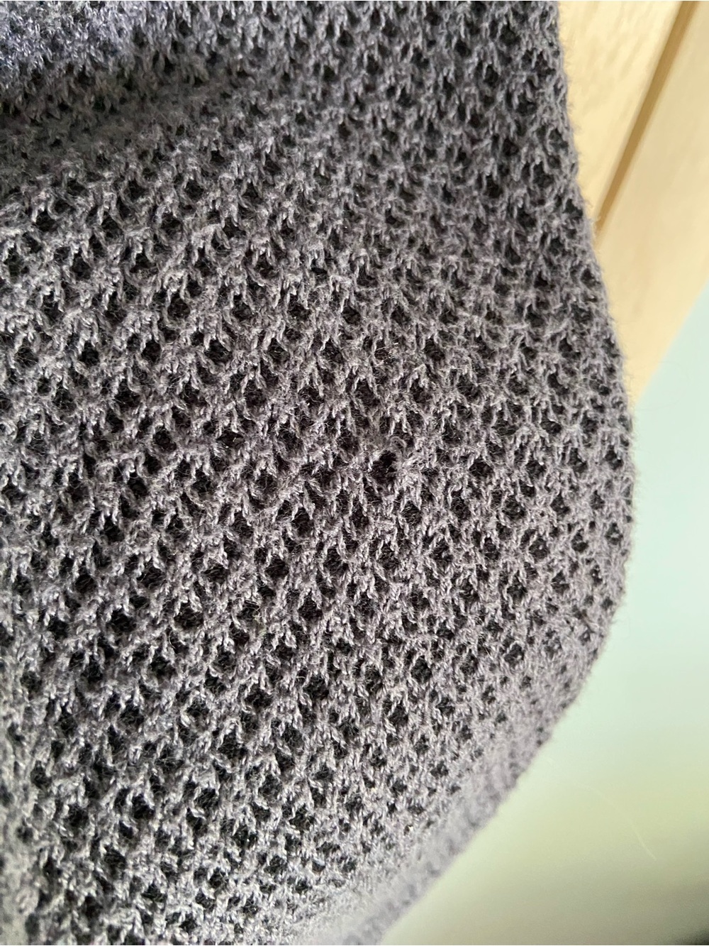 Title Nine SMALL Blue Grey Textured Hooded Full Zip Sweatshirt Mobetta Open - Picture 12 of 12
